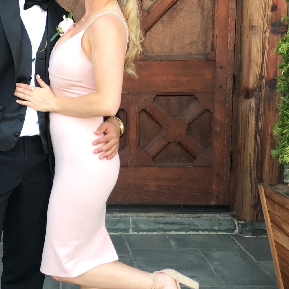 Baby Pink Midi Dress